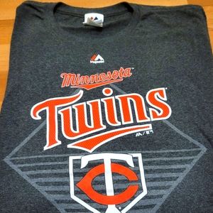 Minnesota Twins Shirt Sleeve Charcoal Tee